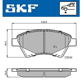 SKF Bromsbeläggssats Skivbroms VKBP 80163