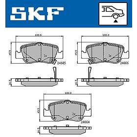 SKF Bromsbeläggssats, skivbroms VKBP 90191 A