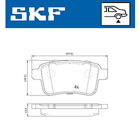 SKF Bromsbeläggssats, skivbroms VKBP 90039