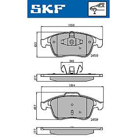 SKF Bromsbeläggssats, skivbroms VKBP 80336