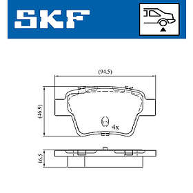 SKF Bromsbeläggssats, skivbroms VKBP 90172