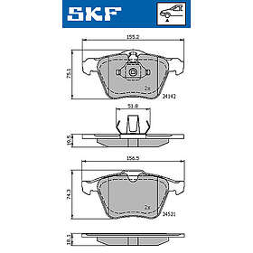 SKF Disc Brake Pad Set VKBP 80224