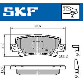 SKF Bromsbeläggssats, skivbroms VKBP 90208 A