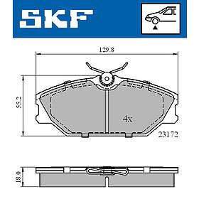 SKF Bromsbeläggssats, skivbroms VKBP 80211