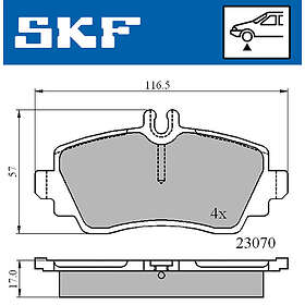 SKF Disc Brake Pad Set VKBP 80220