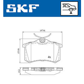 SKF Bromsbeläggssats, skivbroms VKBP 90047