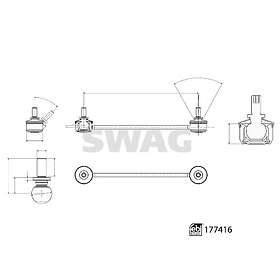 Swag Länk, krängningshämmare 33 10 4102