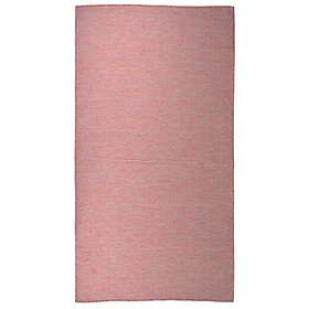vidaXL Utomhusmatta plattvävd 80x150 cm röd 340820