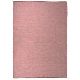 vidaXL Utomhusmatta plattvävd 140x200 cm röd 340824