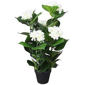 vidaXL Konstväxt Hortensia med kruka 60 cm vit 244441