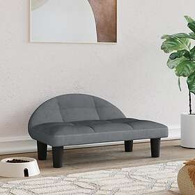 vidaXL Hundbädd mörkgrå 70x52x30 cm sammet 171940