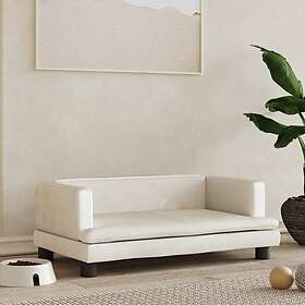 vidaXL Hundbädd gräddvit 80x45x30 cm sammet 171900