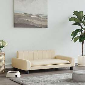 vidaXL Hundbädd gräddvit 90x53x30 cm tyg 171846