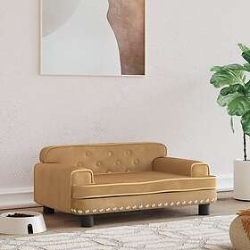 vidaXL Hundbädd brun 70x45x30 cm sammet 171887