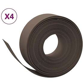 vidaXL Rabattkant brun 4 st 10 m 20 cm polyeten 3155462