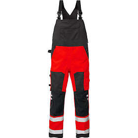 Fristads Hängslebyxa Kl 2 Rød/Svart C148