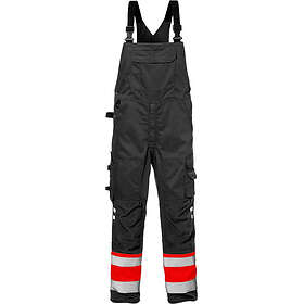 Fristads Hängslebyxa Varsel Kl 1 Varselröd/Svart C46