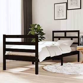 vidaXL Sängynrunko svart massivt trä 75x190 cm 2FT6 3101247
