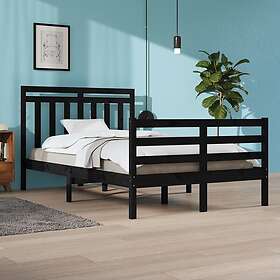 vidaXL Seng Ramme svart massivt trä 120x200 cm 3105314