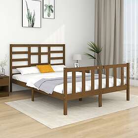 vidaXL cadre de lit honungsbrun massivt trä 120x190 cm 3105898