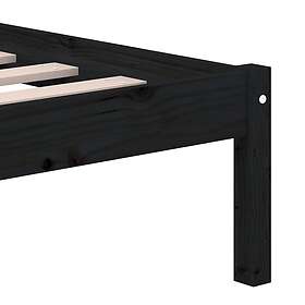 vidaXL cadre de lit svart massiv furu 120x200 cm 3101217