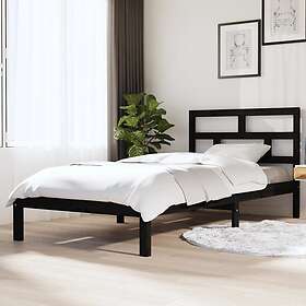 vidaXL Bed Frame svart massiv furu 100x200 cm 3101212