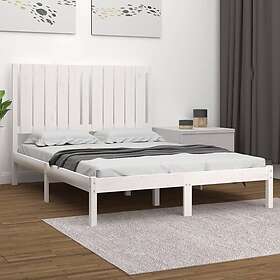 vidaXL Sängynrunko vit massiv furu 120x200 cm 3104409