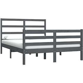 vidaXL cadre de lit grå massiv furu 140x190 cm 3104988
