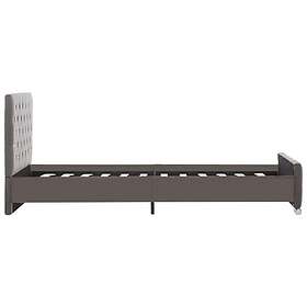 vidaXL cadre de lit grå sammet 100x200 cm 286830