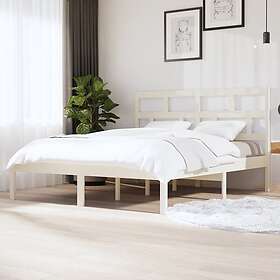 vidaXL Bed Frame vit massiv furu 160x200 cm 3101229