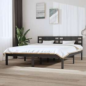 vidaXL cadre de lit grå massiv furu 160x200 cm 3104230