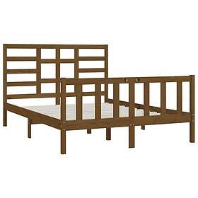 vidaXL Sängynrunko honungsbrun massivt trä 120x200 cm 3107611