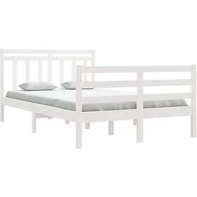 vidaXL Sängynrunko vit massivt trä 120x200 cm 3105311