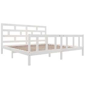 vidaXL cadre de lit vit massiv furu 200x200 cm 3101369