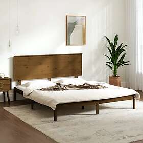 vidaXL cadre de lit honungsbrun massiv furu 200x200 cm 3104826