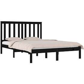 vidaXL Seng Ramme svart massiv furu 140x200 cm 3103847
