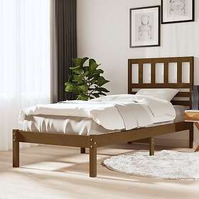 vidaXL Seng Ramme honungsbrun massiv furu 75x190 cm liten enkelsäng 3100986