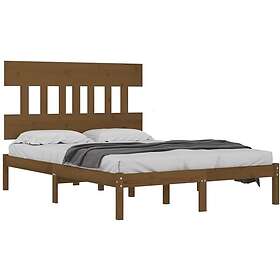 vidaXL Seng Ramme honungsbrun massivt trä 140x200 cm 3104741