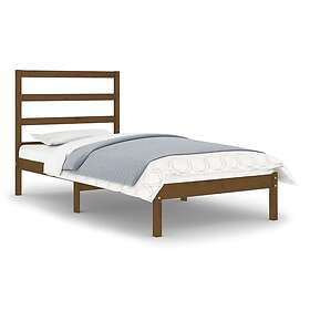 vidaXL Seng Ramme honungsbrun massivt trä 75x190 cm 3104896