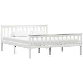 vidaXL Bed Frame vit massiv furu 160x200 cm 283218