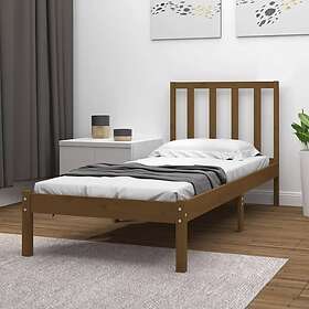 vidaXL Sängynrunko honungsbrun massiv furu 75x190 cm liten enkelsäng 3105099