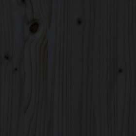 vidaXL cadre de lit svart massiv furu 120x190 cm dubbelsäng 3105110