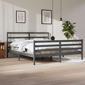 vidaXL Bed Frame grå massiv furu 200x200 cm 3105028