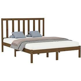 vidaXL Sängynrunko honungsbrun massivt trä 140x200 cm 3106771