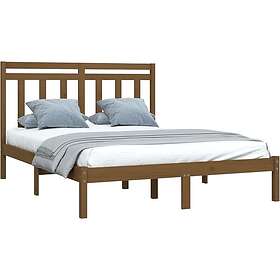 vidaXL Sängynrunko honungsbrun massivt trä 140x200 cm 3105253