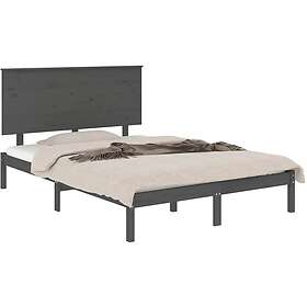 vidaXL cadre de lit grå massiv furu 140x190 cm 3104785