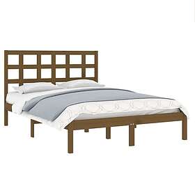 vidaXL cadre de lit honungsbrun massivt trä 120x190 cm liten dubbelsäng 3105443