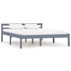 vidaXL Bed Frame grå massiv furu 140x200 cm 283199