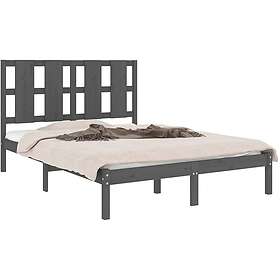 vidaXL cadre de lit grå massiv furu 140x200 cm 3105602