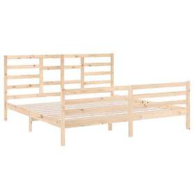 vidaXL Bed Frame massivt trä 200x200 cm 3105880